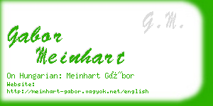 gabor meinhart business card